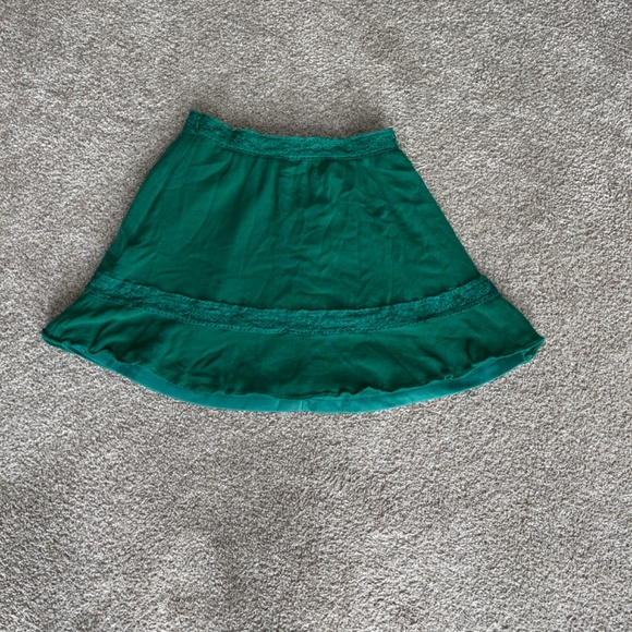 Green Mini Skirt - Picture 2 of 6